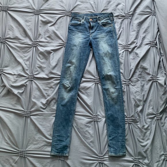 Straight Leg Blue Jeans - Picture 2 of 4